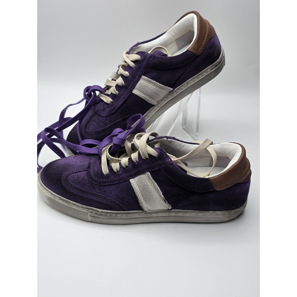 Greats Suede Charlies Sneakers Purple And White Size 6‎